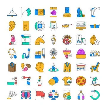 Collection of abstract concepts technology and lifestyle icons 스톡 일러스트