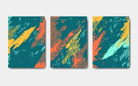 Collection of abstract creative backgrounds Illustrazione stock