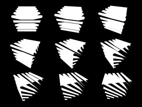 Collection of abstract design cubes Stock Illustration