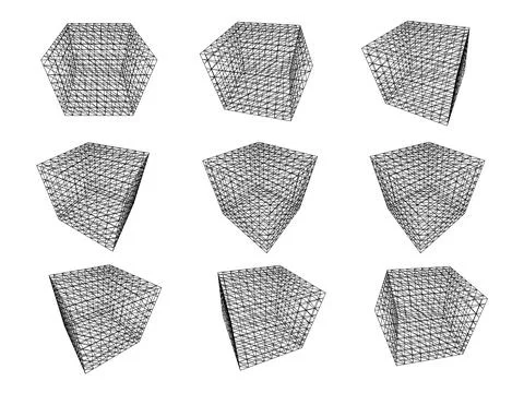 Collection of abstract design cubes Stock Illustration