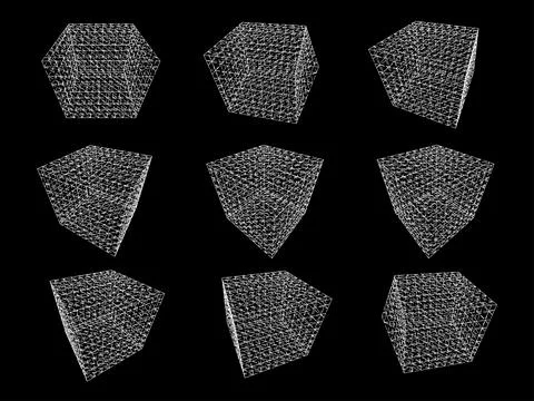 Collection of abstract design cubes Stock Illustration