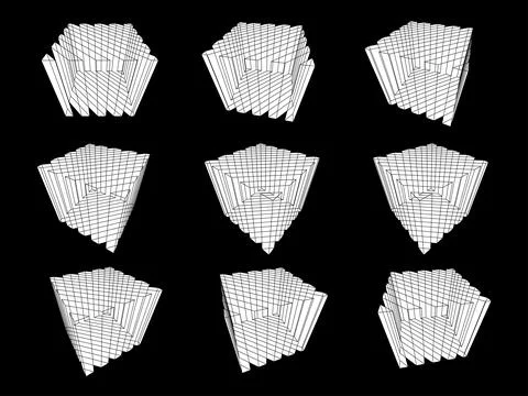 Collection of abstract design cubes Stock Illustration