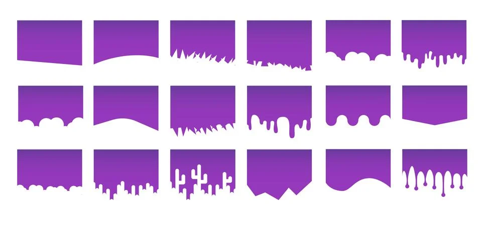 Collection of Abstract Design Element for Top, Bottom Page Web Site. Template Stock Illustration