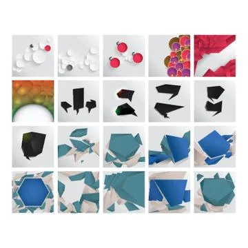 Collection Of Abstract Elements 库存插图