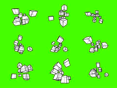 Collection of abstract geometric design elements Stock Illustration