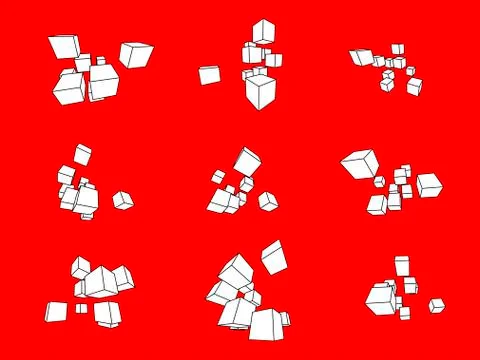 Collection of abstract geometric design elements Stock Illustration