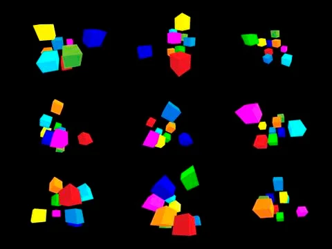 Collection of abstract geometric design elements Stock Illustration