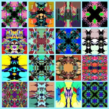 Collection of abstract geometrical backgrounds vector illustration 스톡 일러스트