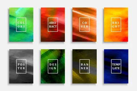 Collection of abstract gradient covers, templates, banners, placards, brochures イラスト素材