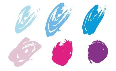 Collection of abstract grunge design elements colored vector illustration Illustrazione stock