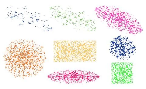 Collection of abstract grunge design elements colored vector Stockillustratie