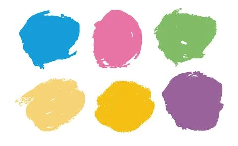 Collection of abstract grunge design elements colored illustration Stock Illustration