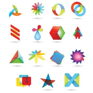 Collection Of Abstract Logo Elements Illustrazione stock