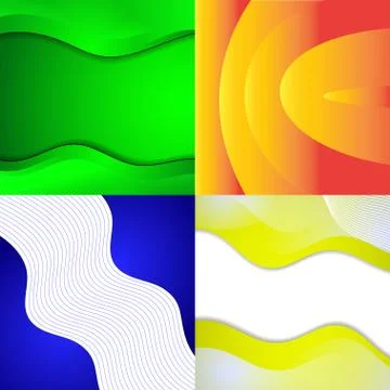 Collection of abstract multicolored backgrounds. Eps 10 design. vector Stock Illustration