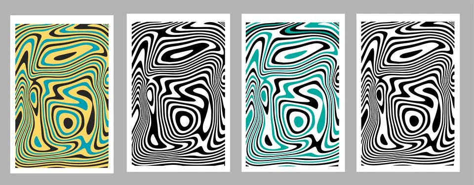 Collection of abstract optical artt Stock Illustration