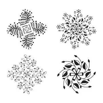 Collection of abstract patterns Stock Illustration