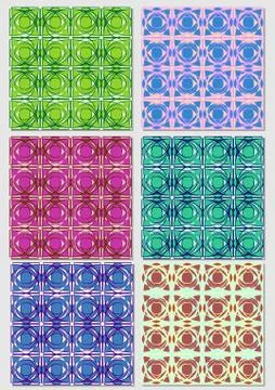 Collection of abstract patterns in various color combinations.Seamless vector Stock Illustration