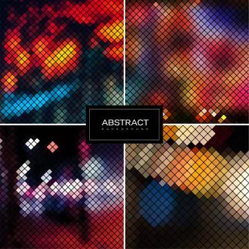 Collection abstract shiny backrounds. Stock Illustration