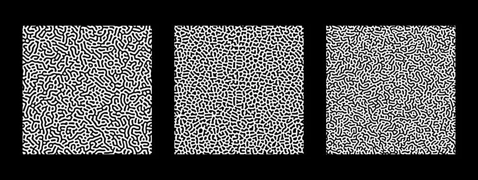 Collection of abstract turing seamless pattern Stock Illustration