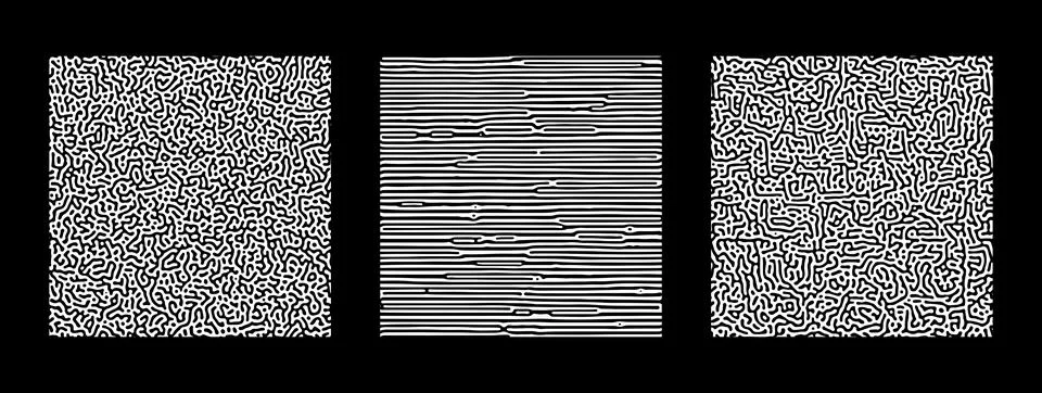 Collection of abstract turing seamless pattern 스톡 일러스트