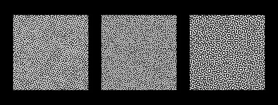 Collection of abstract turing seamless pattern Stock Illustration