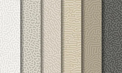 Collection of abstract turing seamless pattern 스톡 일러스트