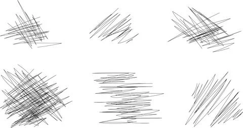 Collection of abstract vector line patterns on a white 스톡 일러스트