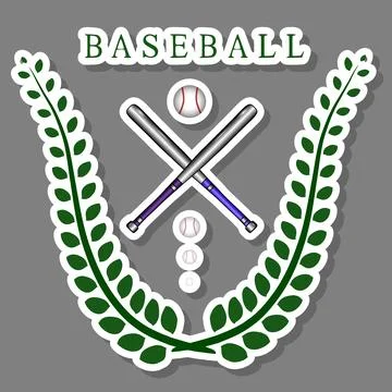 Collection accessory for sport game baseball Stock Illustration