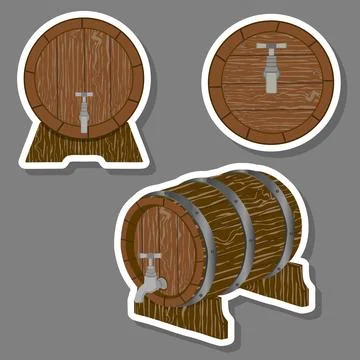 Collection accessory for various natural liquid Stock Illustration