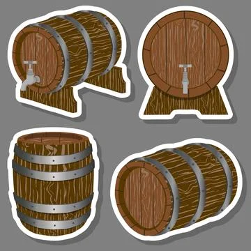 Collection accessory for various natural liquid Stock Illustration