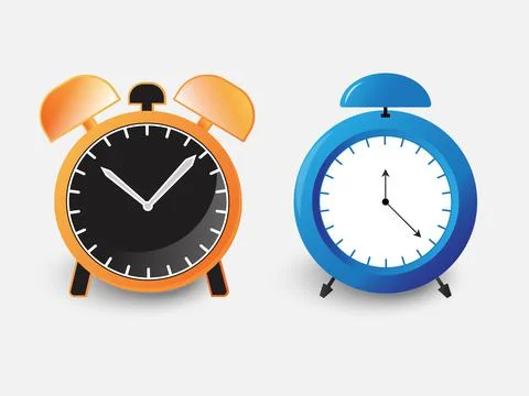 Collection of alarm clock vector illustration. Set of alarm clock cartoon Illustrazione stock