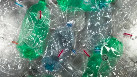 Collection and Disposal of Plastic Bottles 4K Stock Footage 154379643