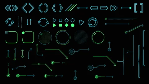 Collection of animated infographic elements and arrows Stock Footage 111460492