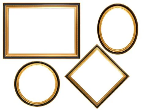 Collection of antique picture frames Stock Illustration