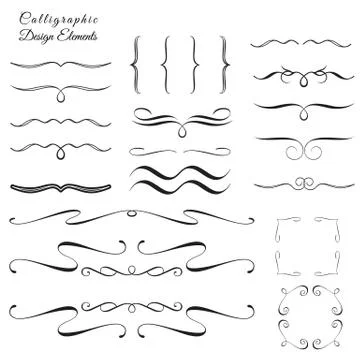 Collection of Arabesque Decorative Elements Stock Illustration