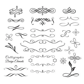 Collection of Arabesque Decorative Elements Stock Illustration