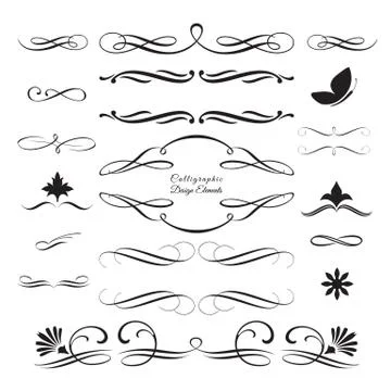 Collection of Arabesque Decorative Elements Stock Illustration
