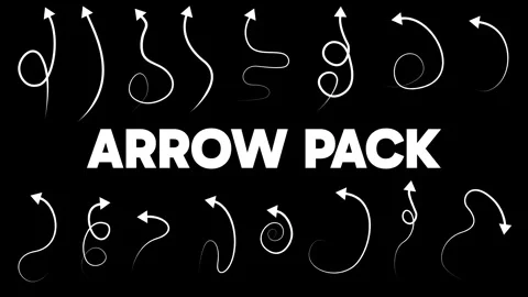 A collection of arrow shapes with various styles and models in 1 footage Video stock 248044604