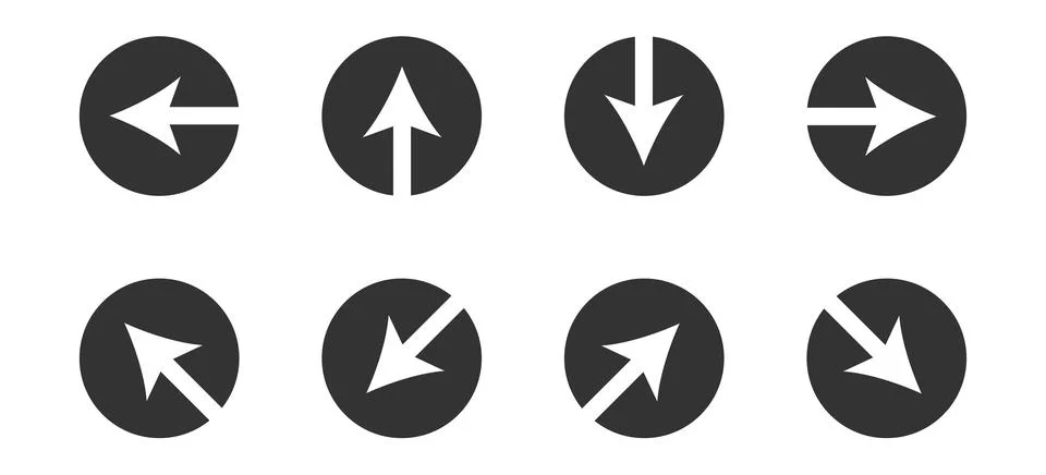 Collection arrows icon. Control navigation symbol. Sign app button vector. Stock Illustration