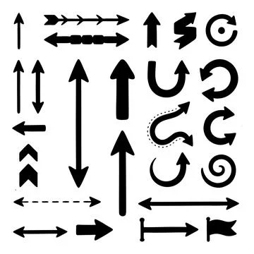 Collection Of Arrows Vector Set Stockillustratie