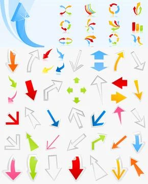Collection of arrows4 Stock Photos