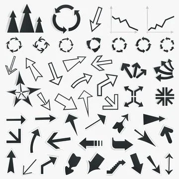 Collection of arrows5 Foto stock