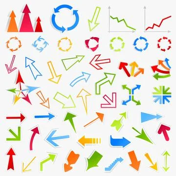 Collection of arrows6 Foto stock