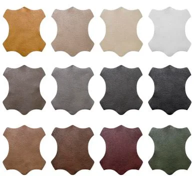 Collection of artificial leather Stock Photos