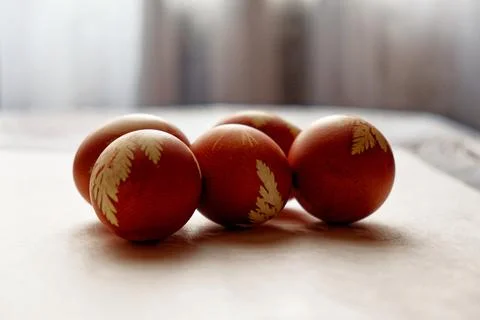 A collection of artistically designed Easter eggs. Stock Photos