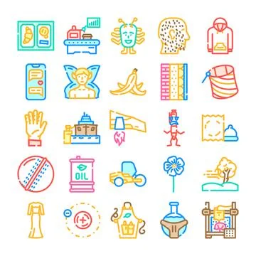 Collection of assorted abstract concepts and objects Stock Illustration
