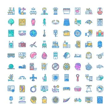 Collection of assorted hand drawn sketch icons and symbols 库存插图