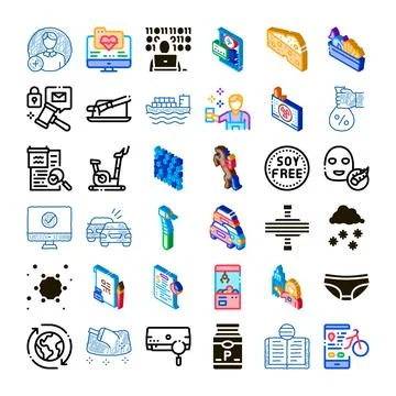 Collection of assorted icons illustrating various concepts and services Illustrazione stock