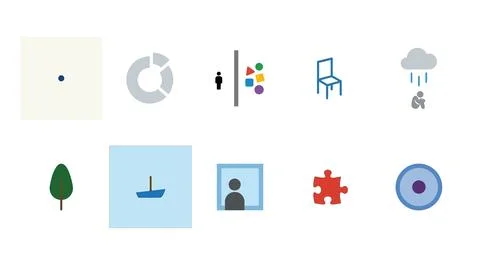 Collection of assorted icons representing diverse concepts from abstract ar.. 스톡 일러스트