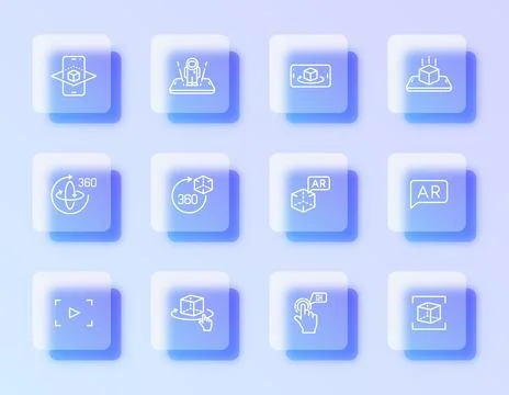 A collection of augmented reality and 3D Stock Illustration